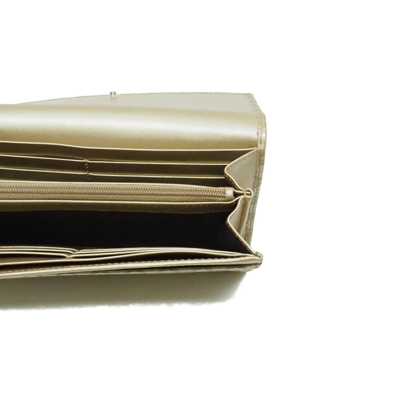 wallet patent with gg logo  gold - L'UXE LINK