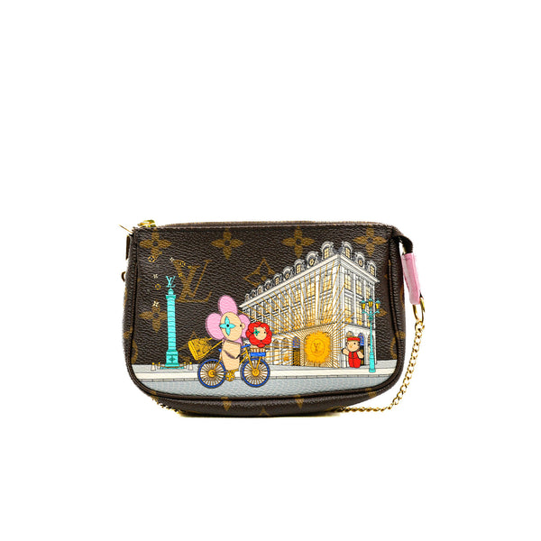Limited Edition Vivienne Mini Monogram Pochette Accessoires Baguette Handbag GHW - L'UXE LINK