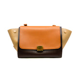 thumbnail small trapeze in leather beige/winered/brown ghw