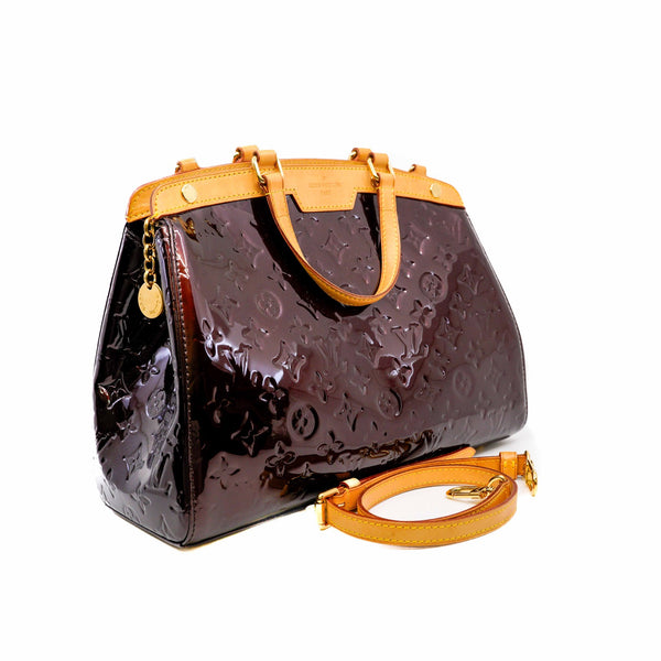 brea handbag in patent monogram leather red ghw 2011