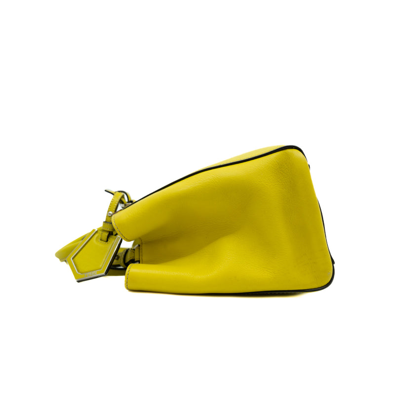 Saffiano Yellow Leather Petite Sac 2jours Elite Handbag With Strap - L'UXE LINK