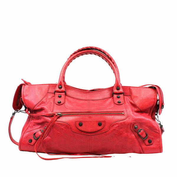 CITY HANDBAG LEATHER red