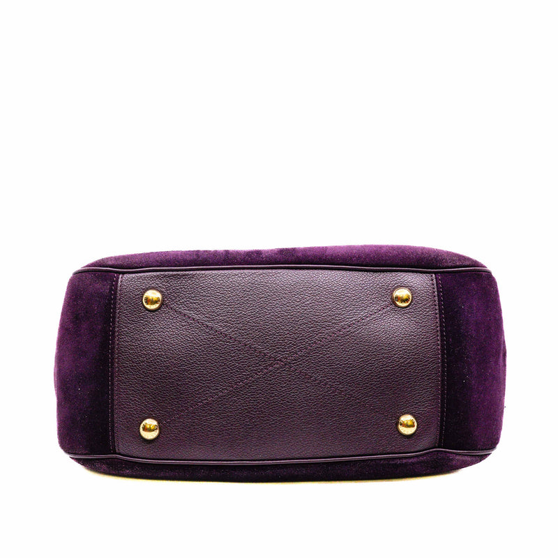 Audacieuse MM Monogram Empreinte Aube Purple Suede/Calf GHW With Strap - L'UXE LINK