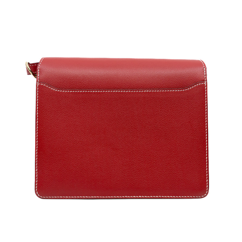 Roulis 24cm in evercolor Leather Red GHW Stamp C - L'UXE LINK