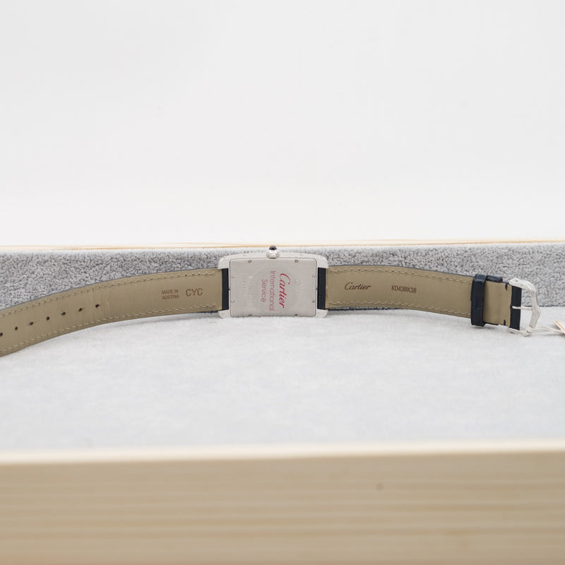 Tank Americaine steel men watch with navy CCD band - L'UXE LINK