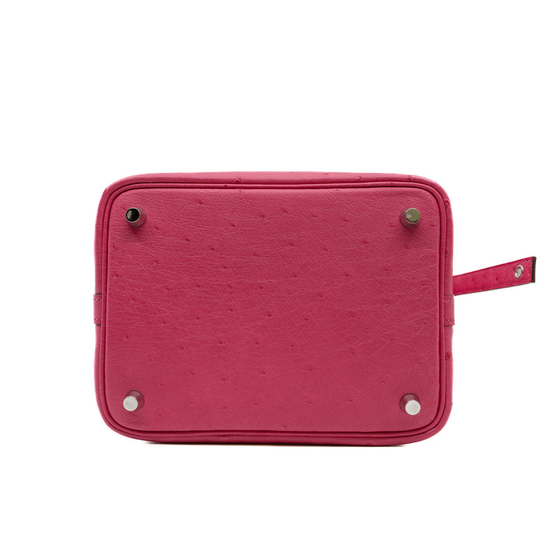 picotin 18 in ostrich E5 pink phw D stamp - L'UXE LINK
