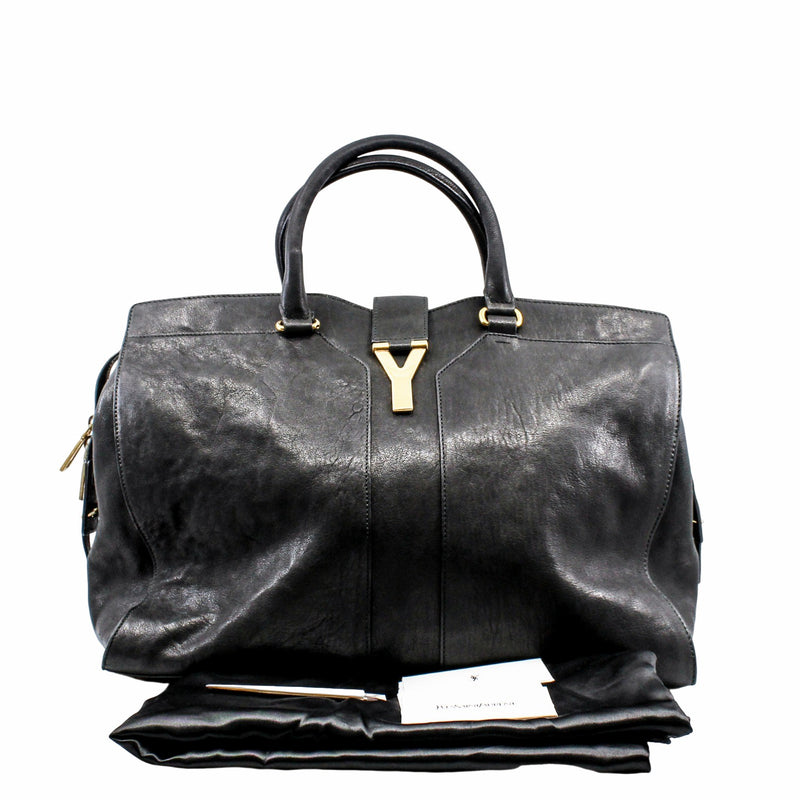 Chyc Cabas Tote large Leather black GHW - L'UXE LINK