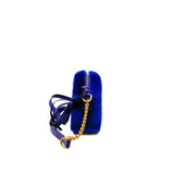 thumbnail GG Marmont Camera Bag in Velvet blue ghw