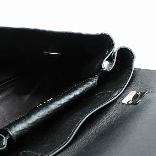 Vitello Lux Flap Bag Black PHW - L'UXE LINK