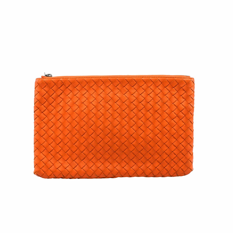 medium orange clutch shw - L'UXE LINK
