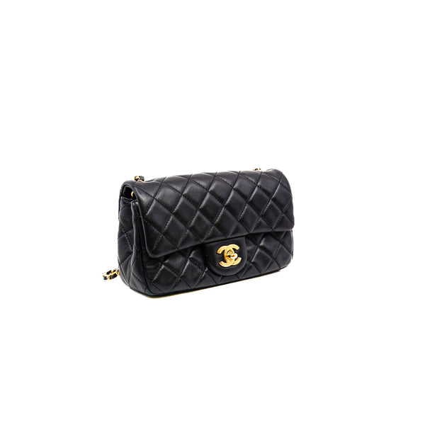 22s mini cf with pearl crush in lambskin black ghw #L2K0XXXX