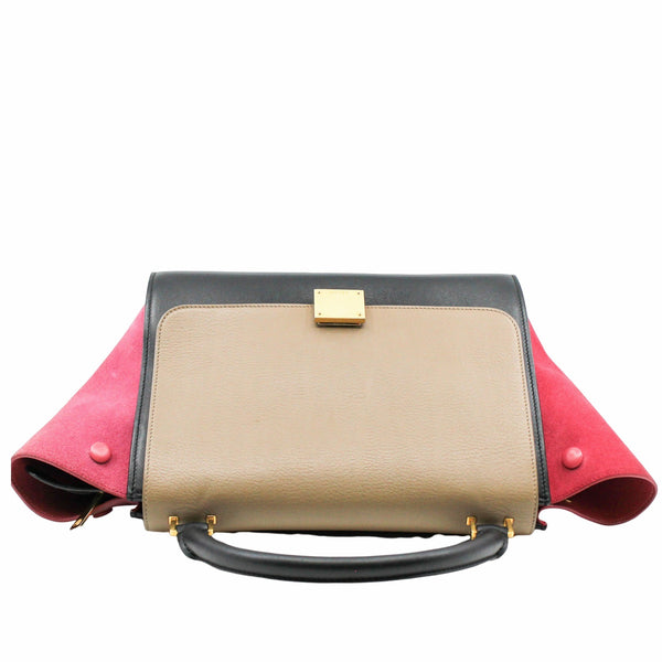 Trapeze Bag Small Leather Brown pink black GHW