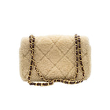 thumbnail medium cf in lambskin/lamb wool wine/beige ghw #TGG3XXXX