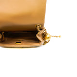 thumbnail Pearl Crush Mini Square Flap Bag Lambskin Beige GHW #AXA2XXXX