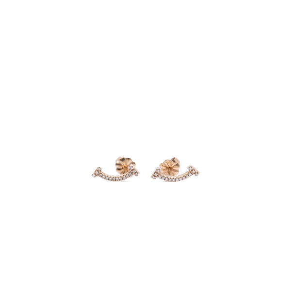 Smile diamond Earrings in 18k rg - L'UXE LINK