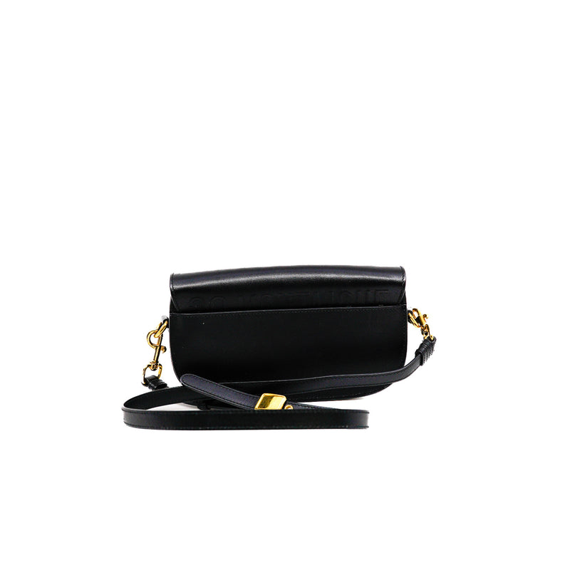 small bobby bag with strap in calfskin black ghw 2021