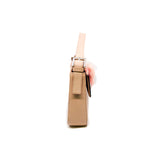thumbnail Fendi monster baguette clutch in leather/fur pink