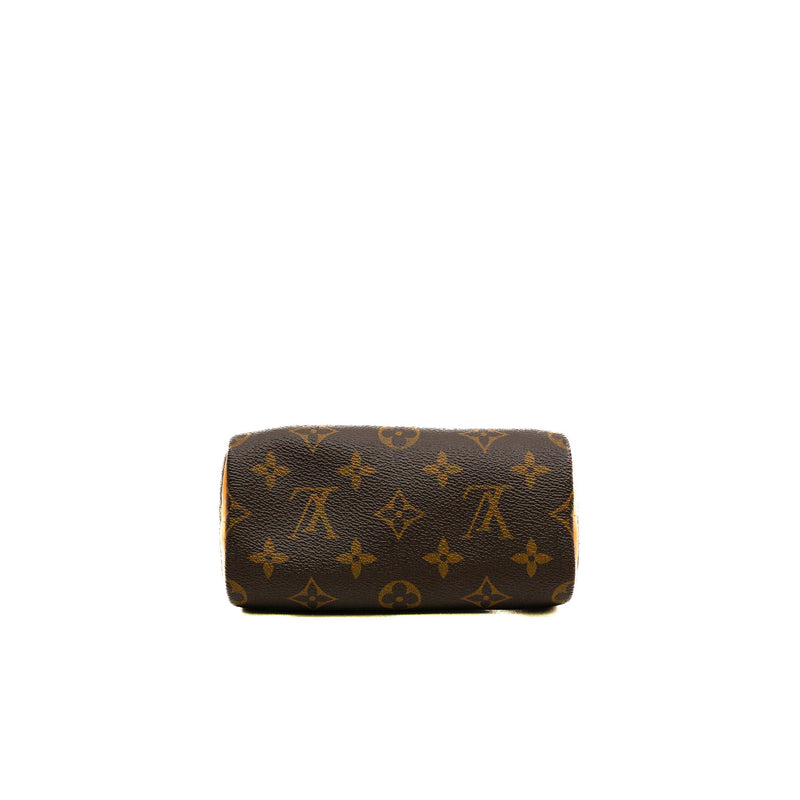 Nano Speedy In Monogram Canvas Bag GHW With Strap - L'UXE LINK