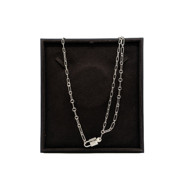 Medium Model Alphakelly Sterling Silver Long Necklace - L'UXE LINK