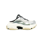 thumbnail triple s mule sneaker in fabric white/silver#44