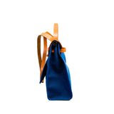 thumbnail herbag 31 in blue fabric/ brown leather stamp X PHW