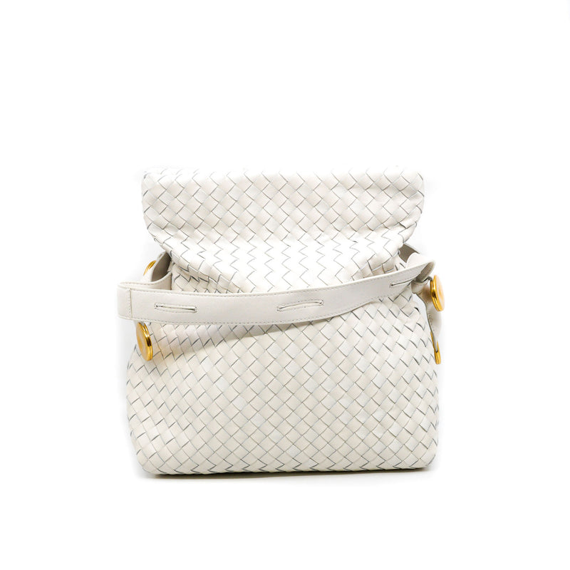 tote shoulder bag in white with strap - L'UXE LINK