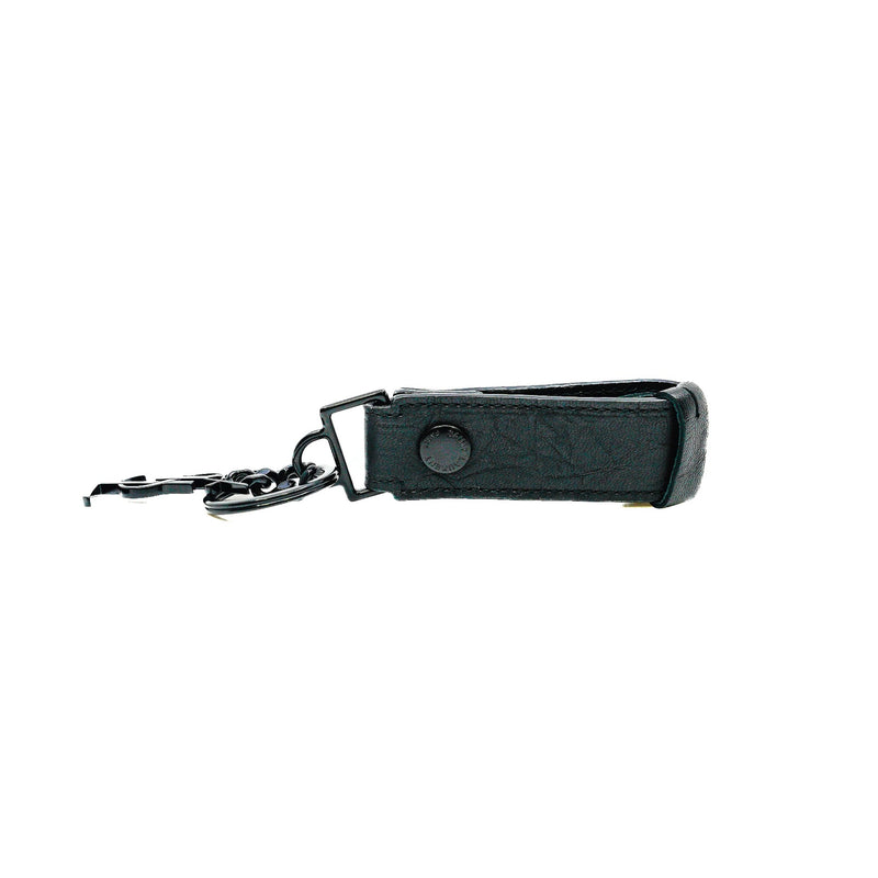 leather keychain in black