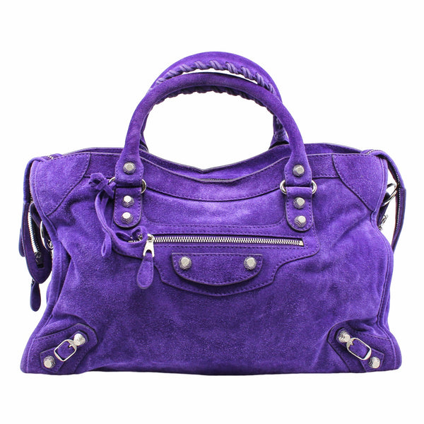 city medium  suede purple phw - L'UXE LINK