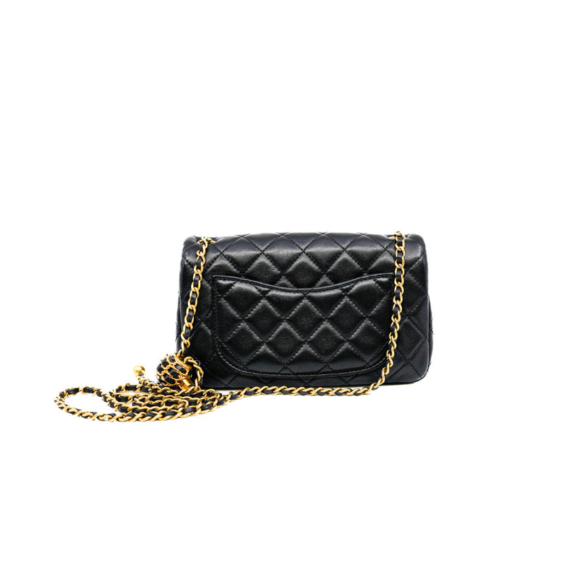 22s mini cf with pearl crush in lambskin black ghw #L2K0XXXX