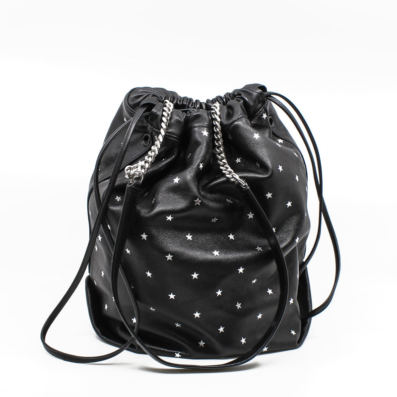 black tote with silver stars phw - L'UXE LINK