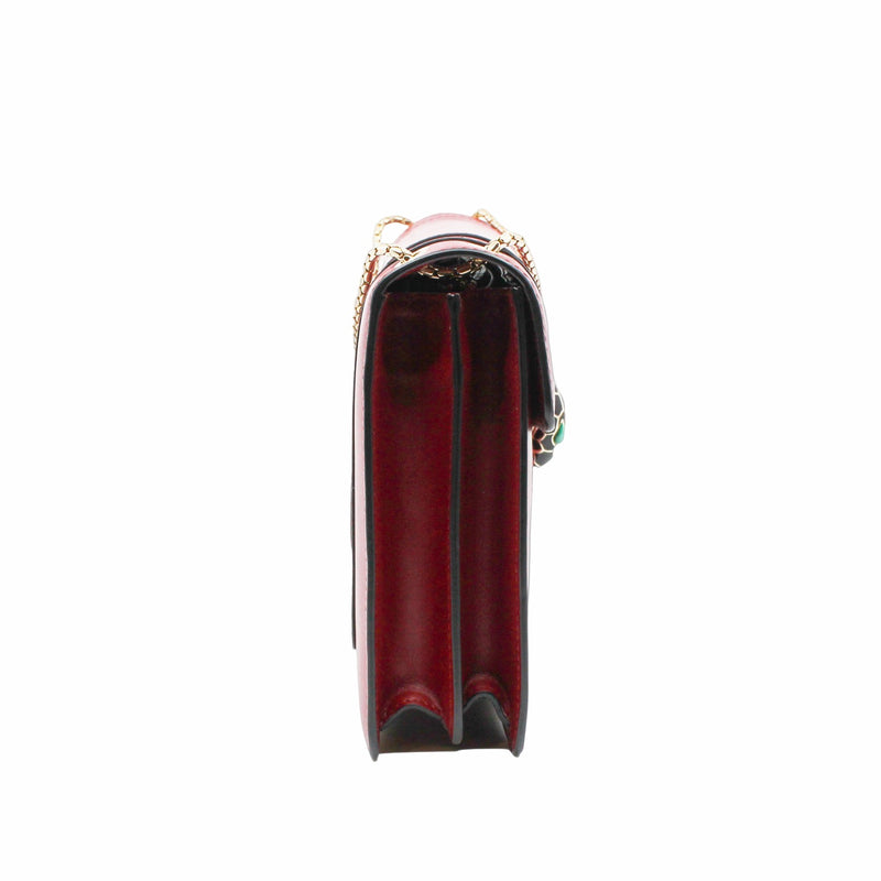 SERPENTINE MM RED DOUBLE FLAP GHW - L'UXE LINK