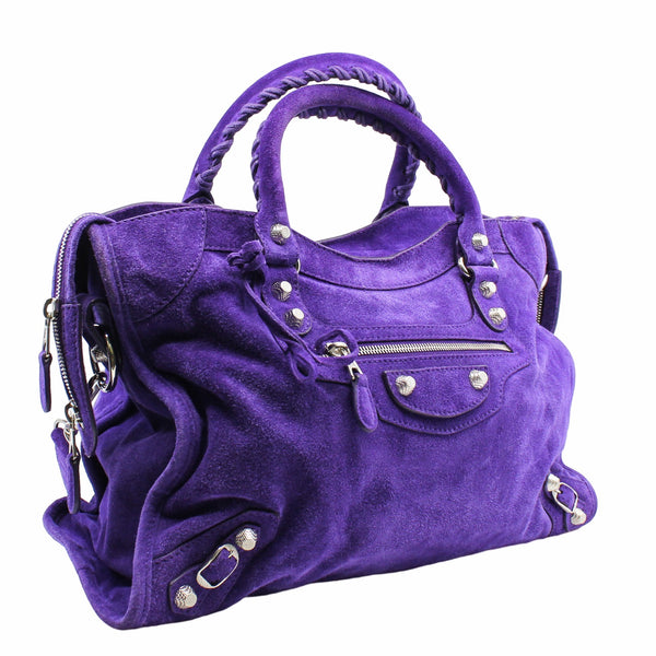city medium  suede purple phw - L'UXE LINK