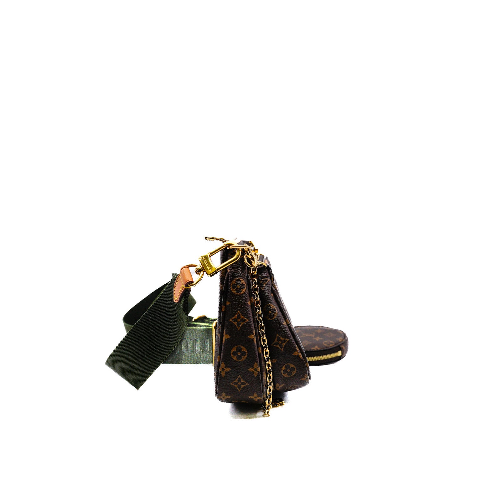 Multi Pochette Accessoires Bag Monogram with Green Strap – L'UXE LINK