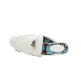 thumbnail oz mules in leather white phw #37