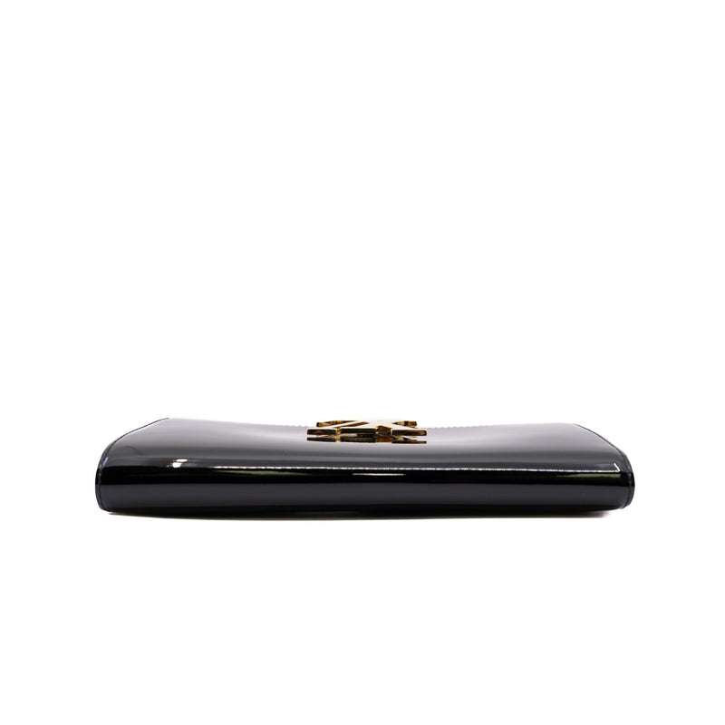 Louise Clutch Patent Leather Black Ghw 2014 - L'UXE LINK