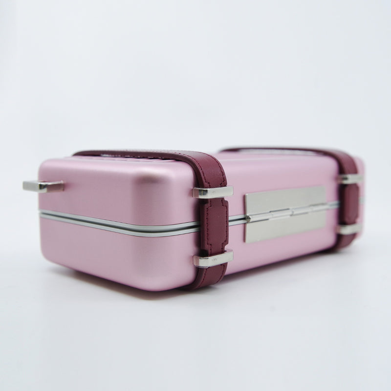Dior X Rimowa Aluminum Rose Pink Clutch Bag PHW With Strap - L'UXE LINK