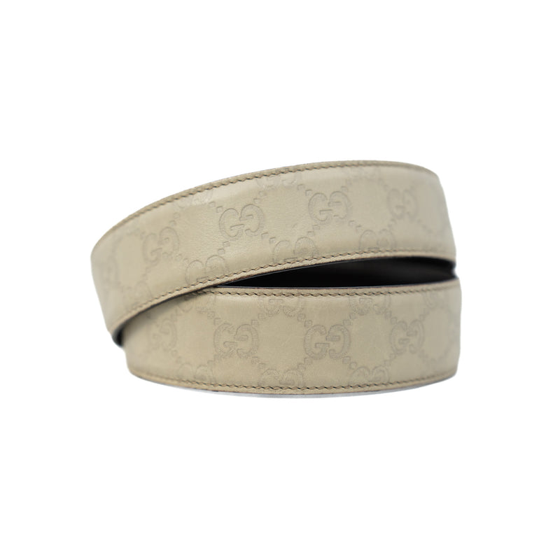 Off White Guccissima Leather Interlocking G Buckle Belt Size 90 - L'UXE LINK