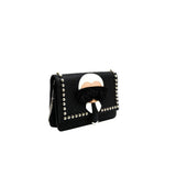 thumbnail Karlito Wallet On Chain Bag Leather With Fur Black PHW