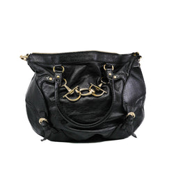 tote in leather black