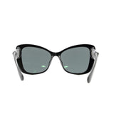thumbnail women's black frame gray lens butterfly sunglasses