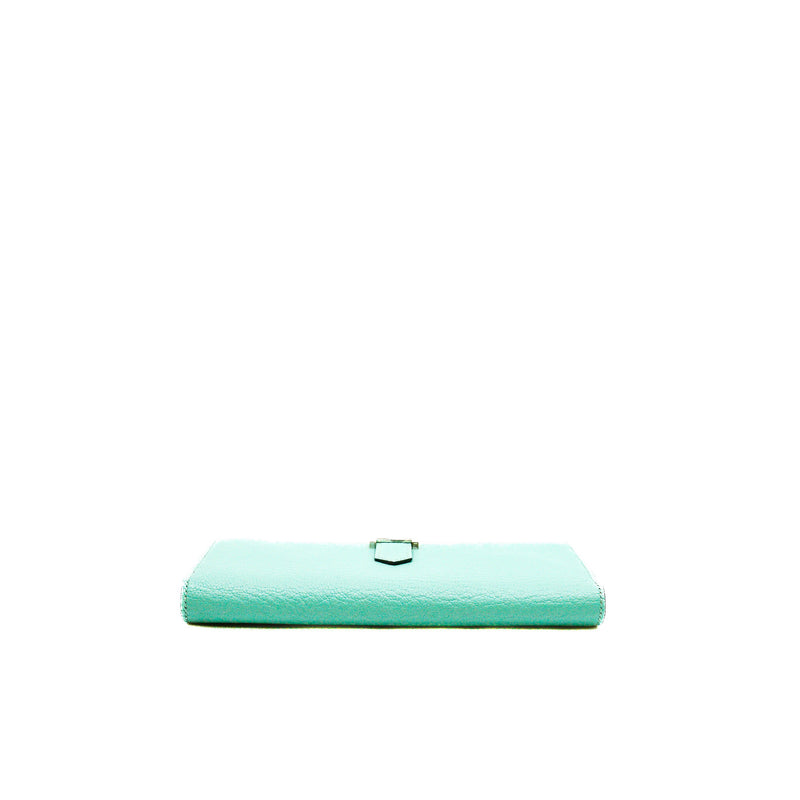 Bearn Soufflet Long Wallet 6U Vert D'eau In Chevre Leather PHW Stamp A - L'UXE LINK