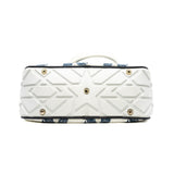 thumbnail large zip bowling bag printed star navy/white leather Ghw