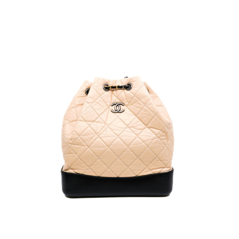 medium Gabrielle backpack in calfskin beige multicolor hardware seri 25