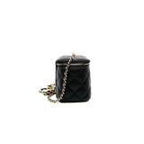 thumbnail long vanity case with football crush in black lambskin GHW #P4X6XXXX