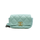 thumbnail 19 belt bag in lambskin green/blue ghw seri 29