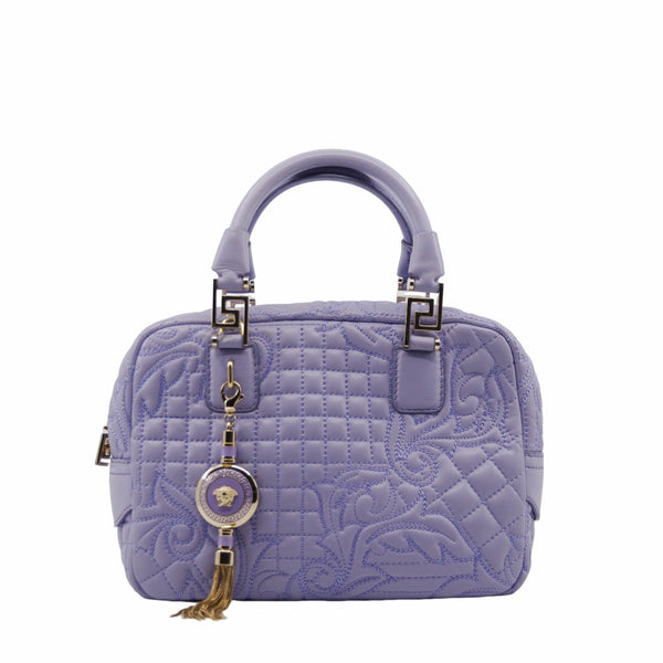 versace tote leather purple phw - L'UXE LINK