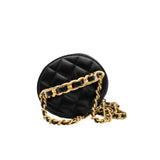 thumbnail round vanity with top handle in black lambskin ghw #TAGNXXXX