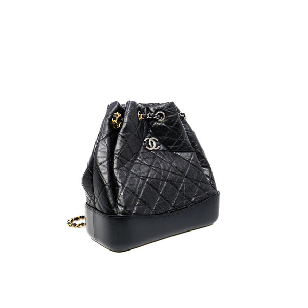 small Gabrielle backpack in calfskin black ghw seri30