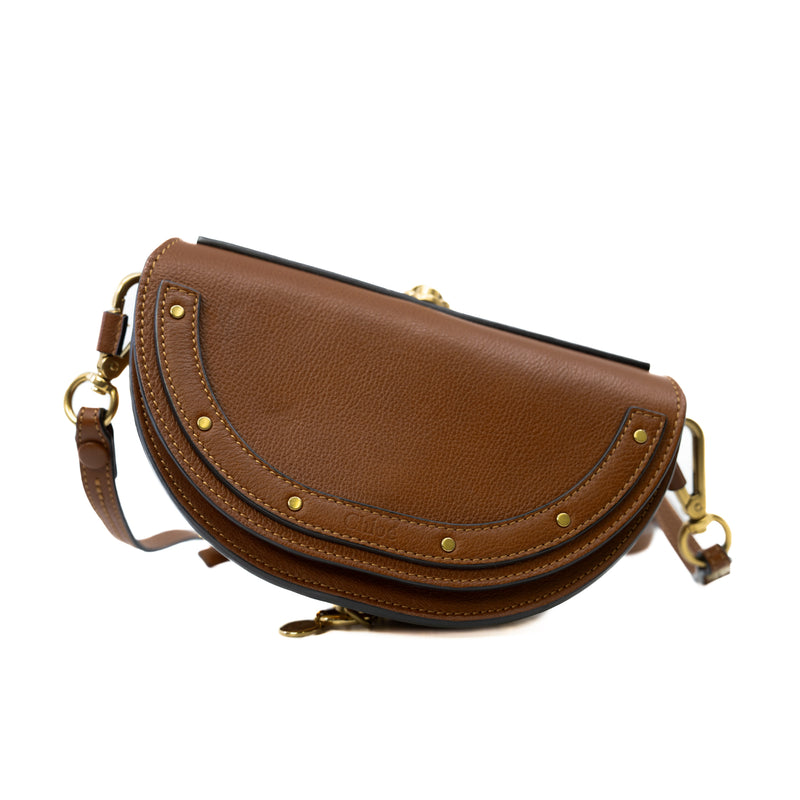 Small Nile Minaudière In Brown Calfskin Leather Handbag GHW - L'UXE LINK