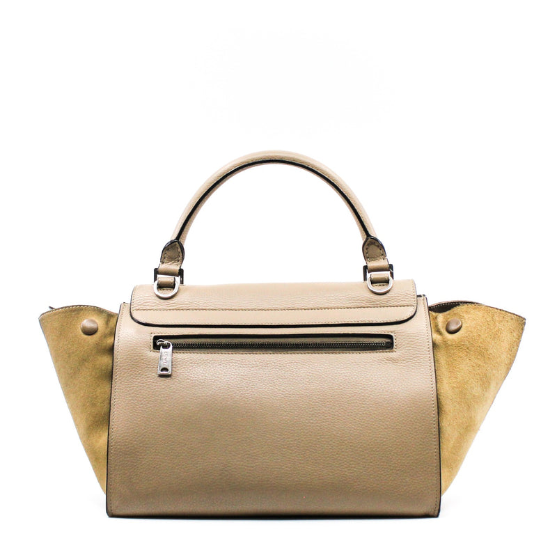 Trapeze Bag Medium Leather  grey - L'UXE LINK